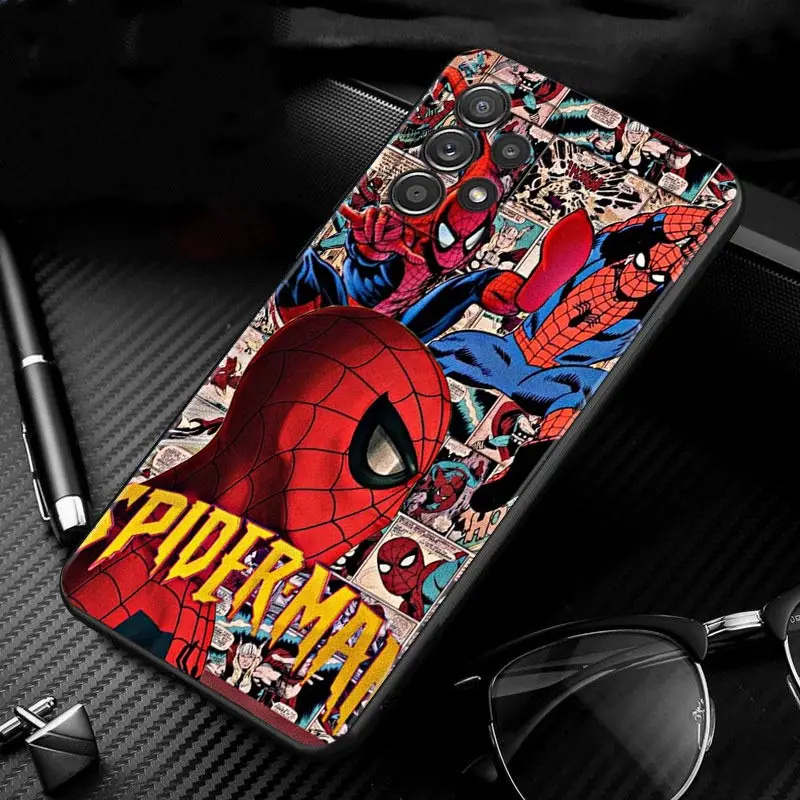 kawaii samsung cases For Samsung A12 Phone Case for Galaxy A21s A22 A32 Cases A51 A13 A52 A52s A71 A72 Marvel Spiderman 3 Superhero Movie Comics LOGO cute samsung cases