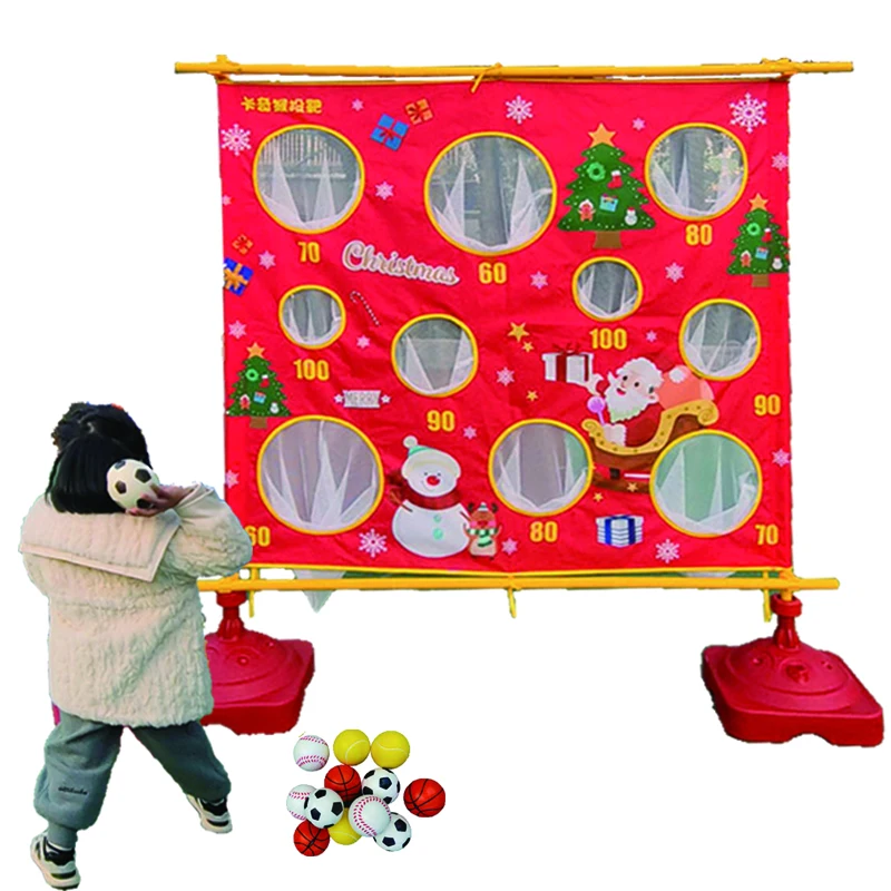 Party Game Props Funny Christmas Competition Throwing Score Target Outdoor Team Activity Party for Kindergarten Group Constructi