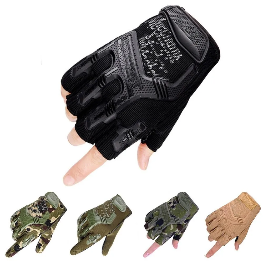 Tactical Gloves Half Finger Paintball Airsoft Shot Combat Anti-Skid Men Bicycle Full Finger Gloves Protective Gear sports gloves finger gloves tactical gloves