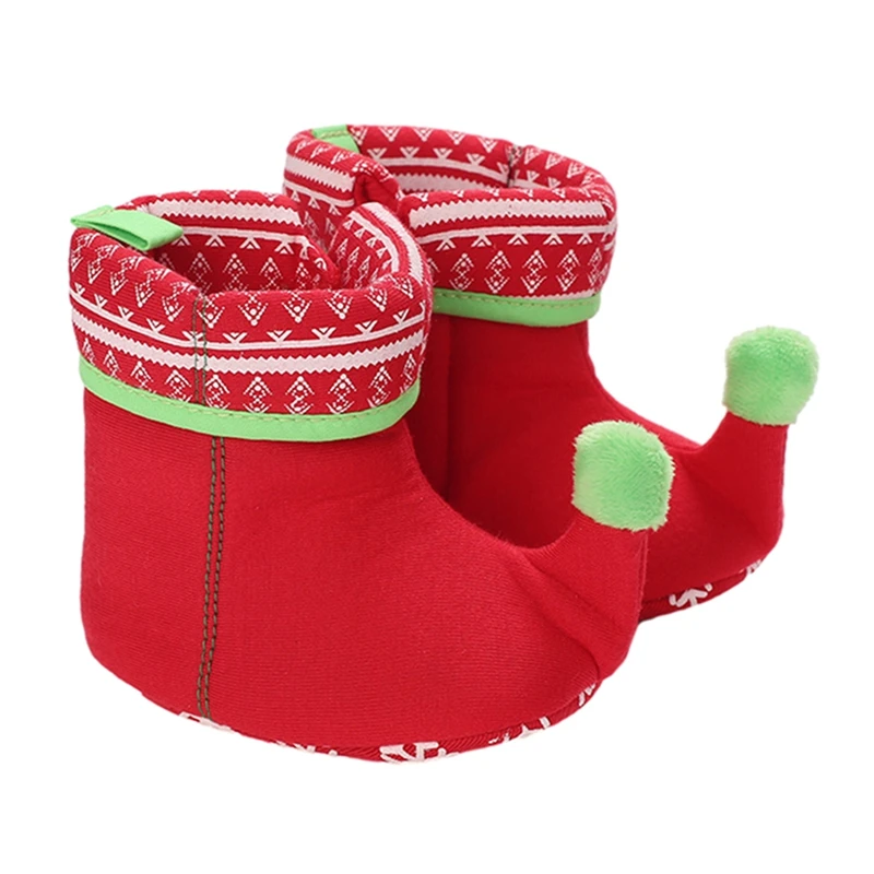 Citgeett Winter Infant Baby Boys Girls Snow Boots Christmas Cartoon Boots Warm Baby First Walker Shoes