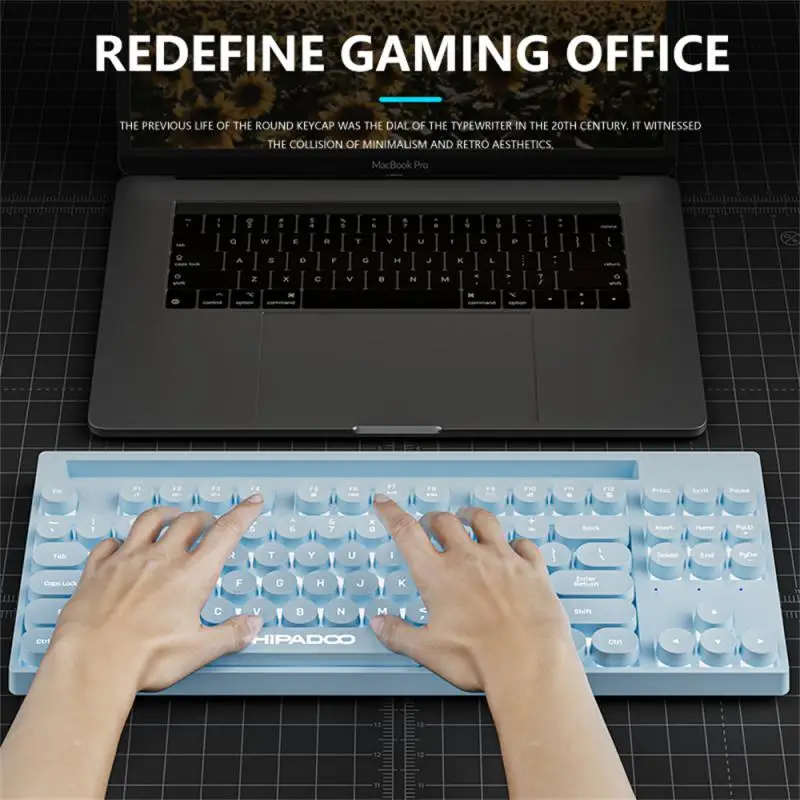 PC 노트북용 범용 미니 방수 키보드, 인체공학적 PC 액세서리, 게임 키보드, 기계식 느낌, 87 키
