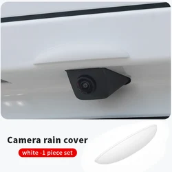 Weatherproof Rearview Camera Rain Shield - Durable Car Exterior Accessory (White)