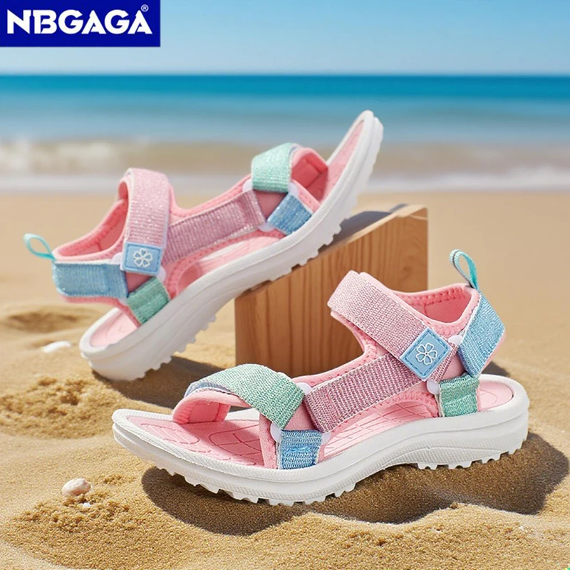 Cute Pink Kids' Girls Sport Sandals Open-Toe Non Slip Walking
