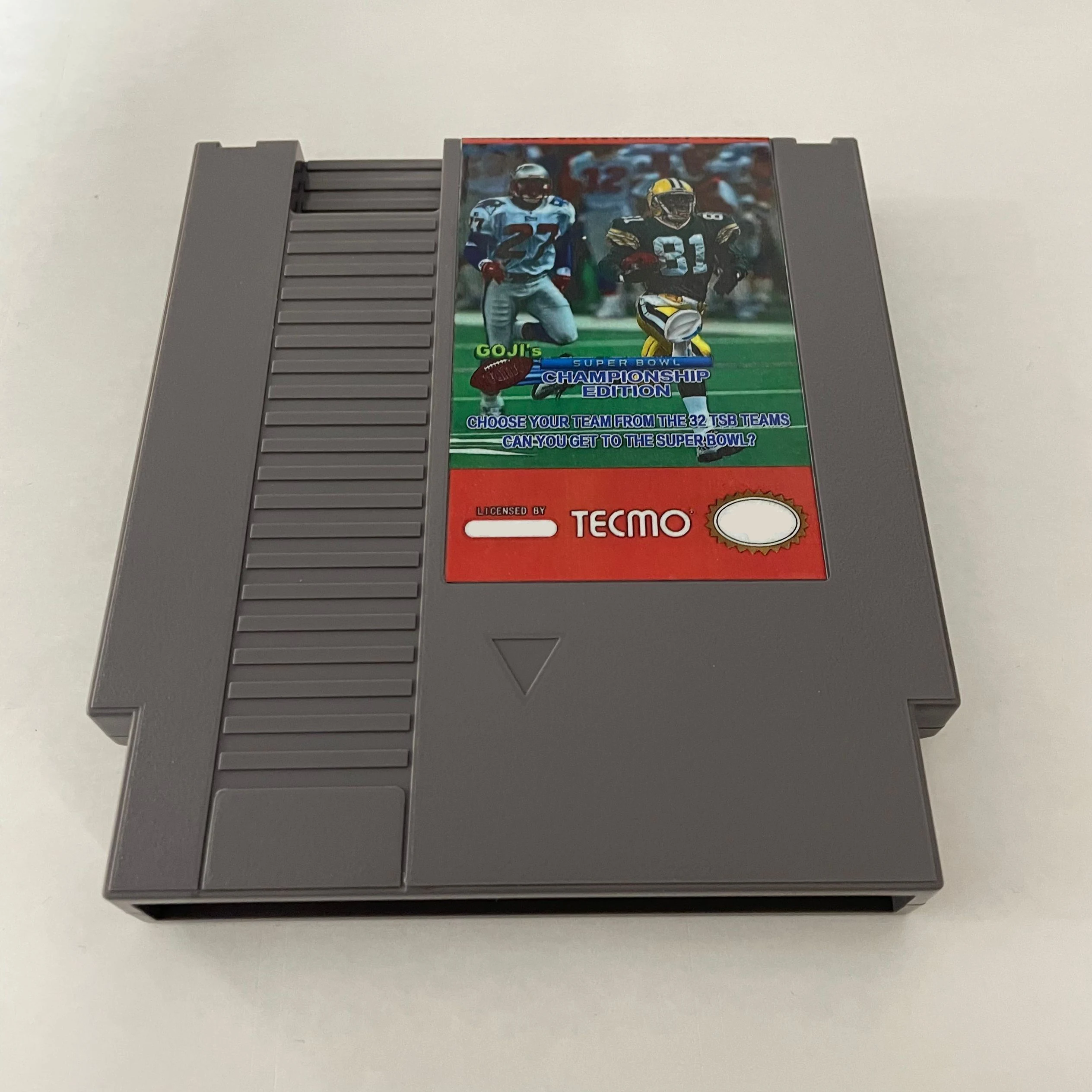 Goji's Tecmo Super Bowl Championship Edition - NES Game Cartridge For 72 Pins 8 Bit Video Game Console