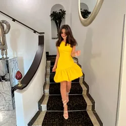 Vestidos De Short Cocktail Dress One Shoulder Special Occasion Dresses for Women Prom Mermaid Mini Club Party Gowns