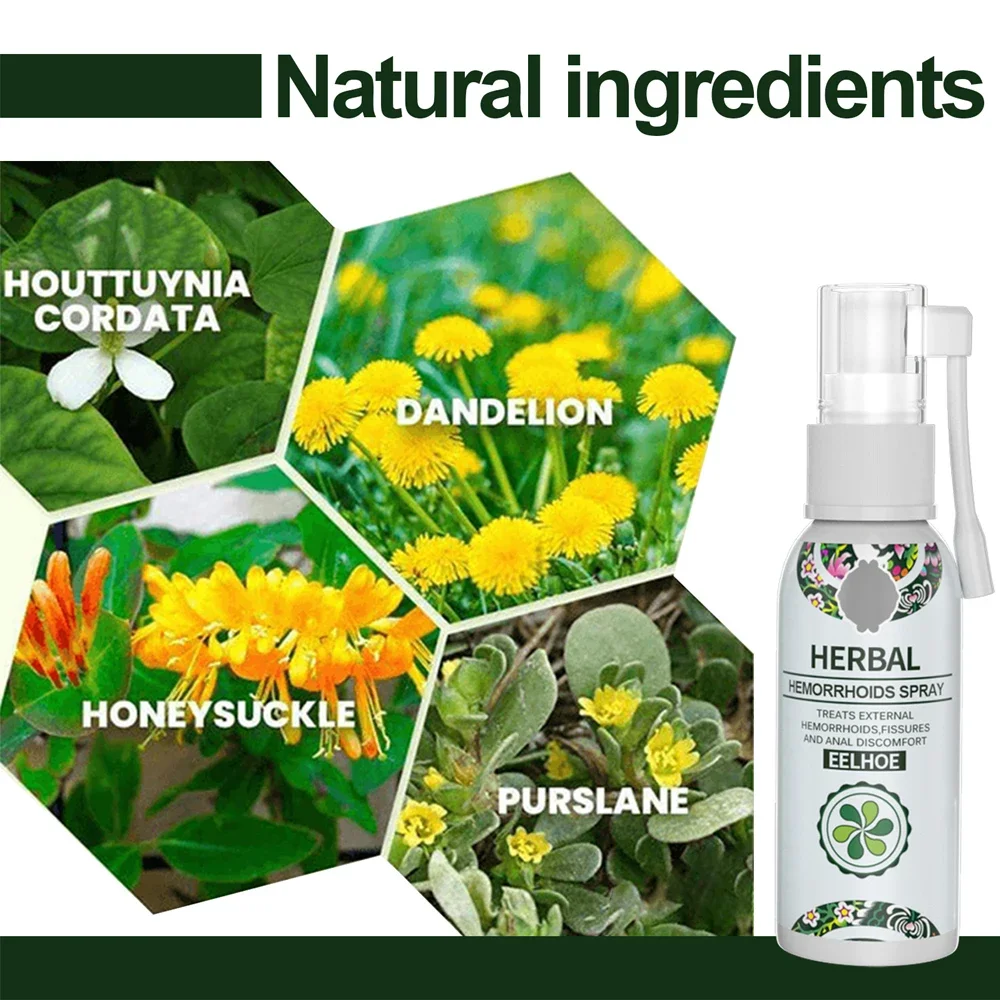 30ml Hemorrhoid Remover Spray Removal Internal Piles Natural Herbal Hemorrhoid Spray Soothing Pain