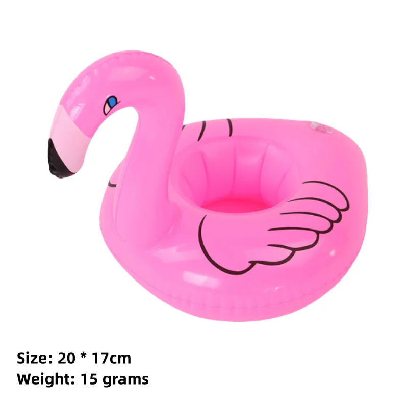 1Pcs Schwimm Tasse Aufblasbare Flamingo Getränke Tasse Halter Schwimmen Pool Untersetzer Schwimm Gerät Rosa Spielzeug Getränke Halter – Detail 1
