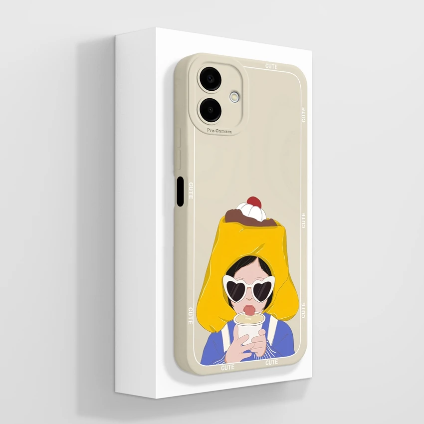 Pretty Flower Lemon Pattern Fashion Silicone Phone Case