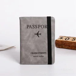 Premium PU Leather Passport Holder & Travel Wallet with RFID Protection (GRAY)