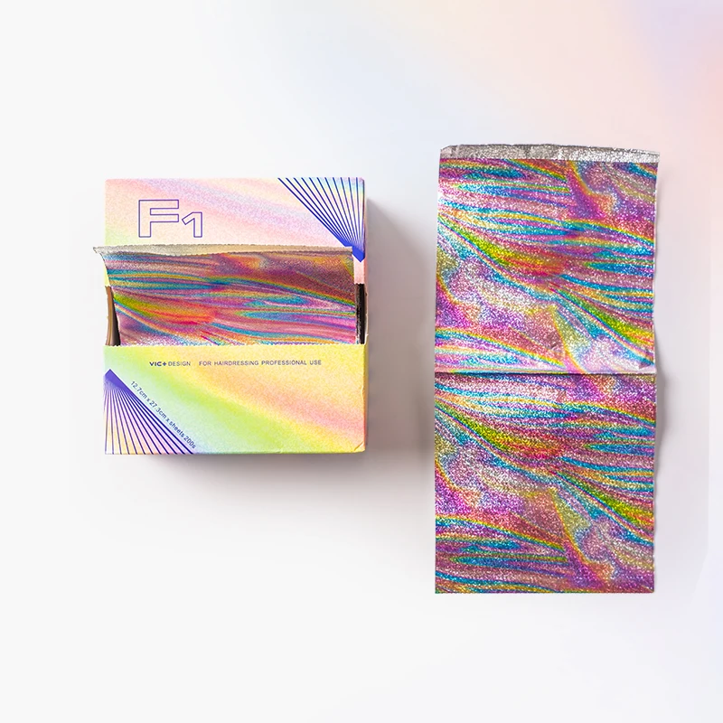 Colorful Embossed Pop Up Hair Foil Sheets, Aluminum Foil for Highlighting, Salon Barber Bleaching Application, 200 Sheets