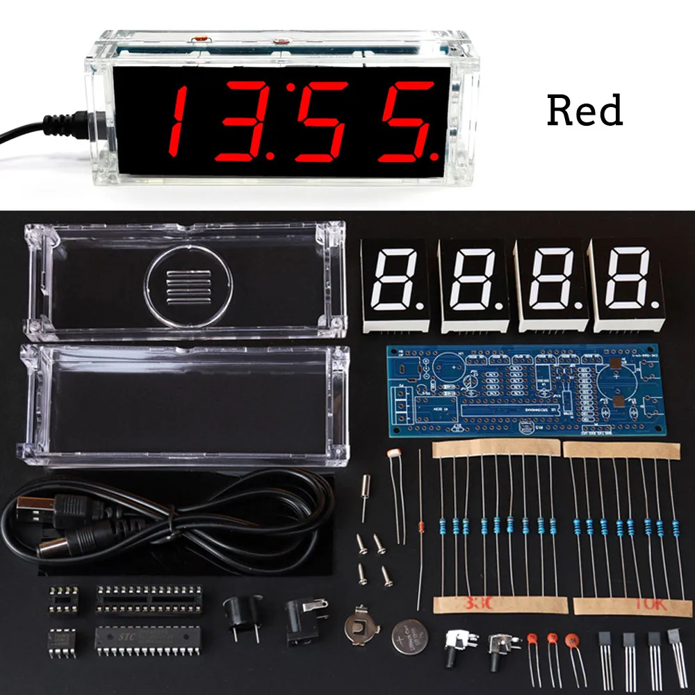 DIY Electronic Kit: Digital Display Clock & Alarm with Temperature and Date Functions