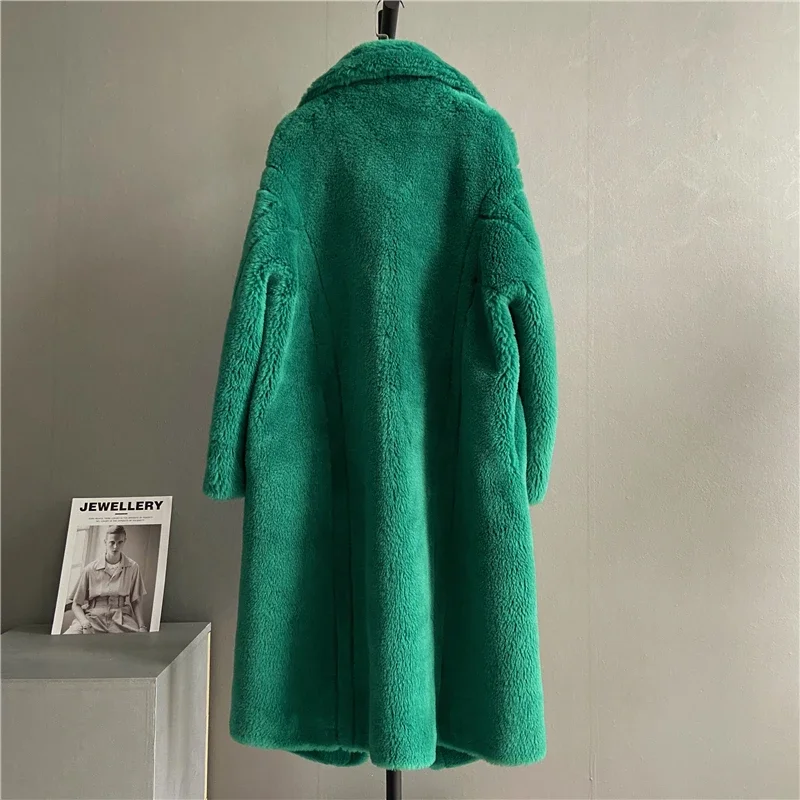 Solid Color Sheep Shearing Jacket Warm Wool Fur Coat Women Korean Fur Jackets Women Tops Casual Mid-length Fur Coats Zm944