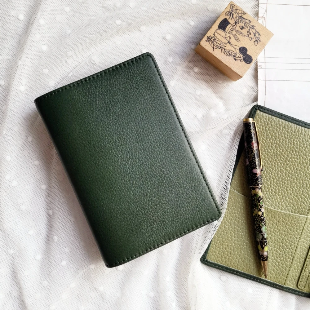 Small Notebook Thin Mini A7 Small Rings 11mm Cover for Notebook Genuine Leather Weekly Planner Organizer Agenda Diary
