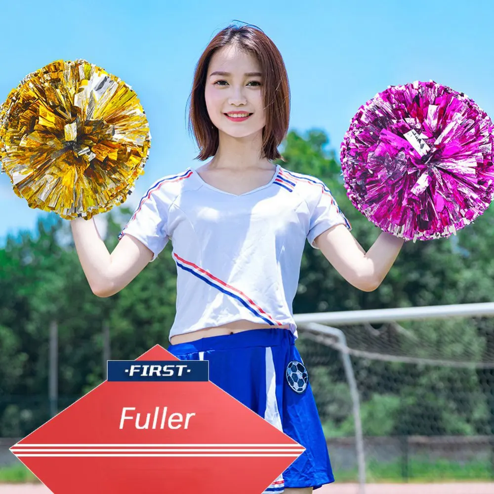 Cheerleading Pompoms Cheer Poms Team Accessories for Soccer Basketball Baseball for Sports Party Dance with Baton Handle