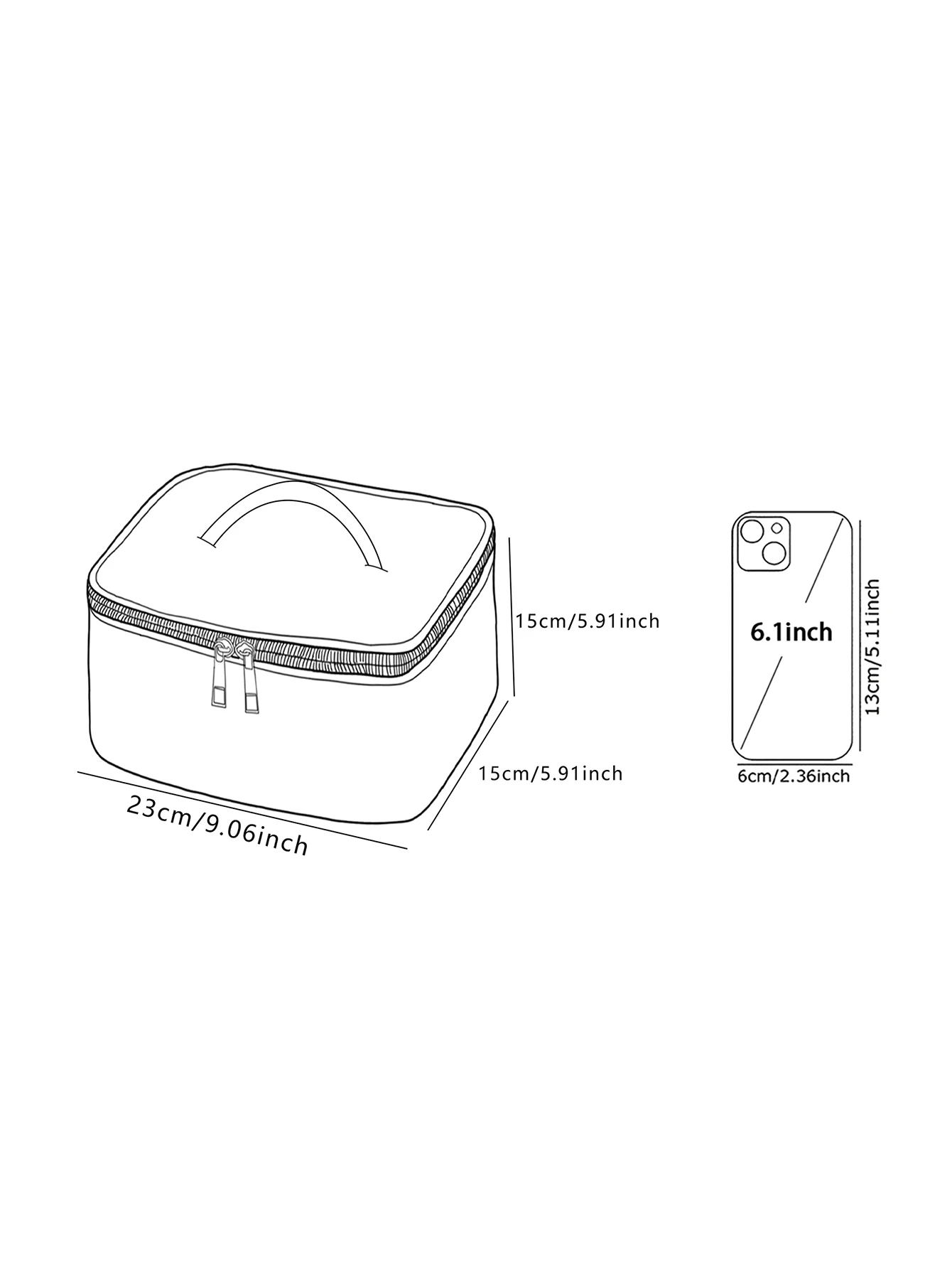 1pc，Portable travel cosmetics with medical supplies patterns, large capacity travel storage bags, cute and stylish makeup bags