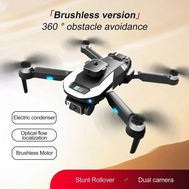 

8K Dual Camera Obstacle Avoidance Professional ESC S150 Mini Drone Optical Flow Brushless RC Quadcopter Toy Mini Dron