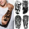 Waterproof Temporary Tattoo Sticker Forest Lion Tiger Bear Flash Tattoos Women Leopard Wolf Crown Body Art Arm Fake Tatoo Men 1