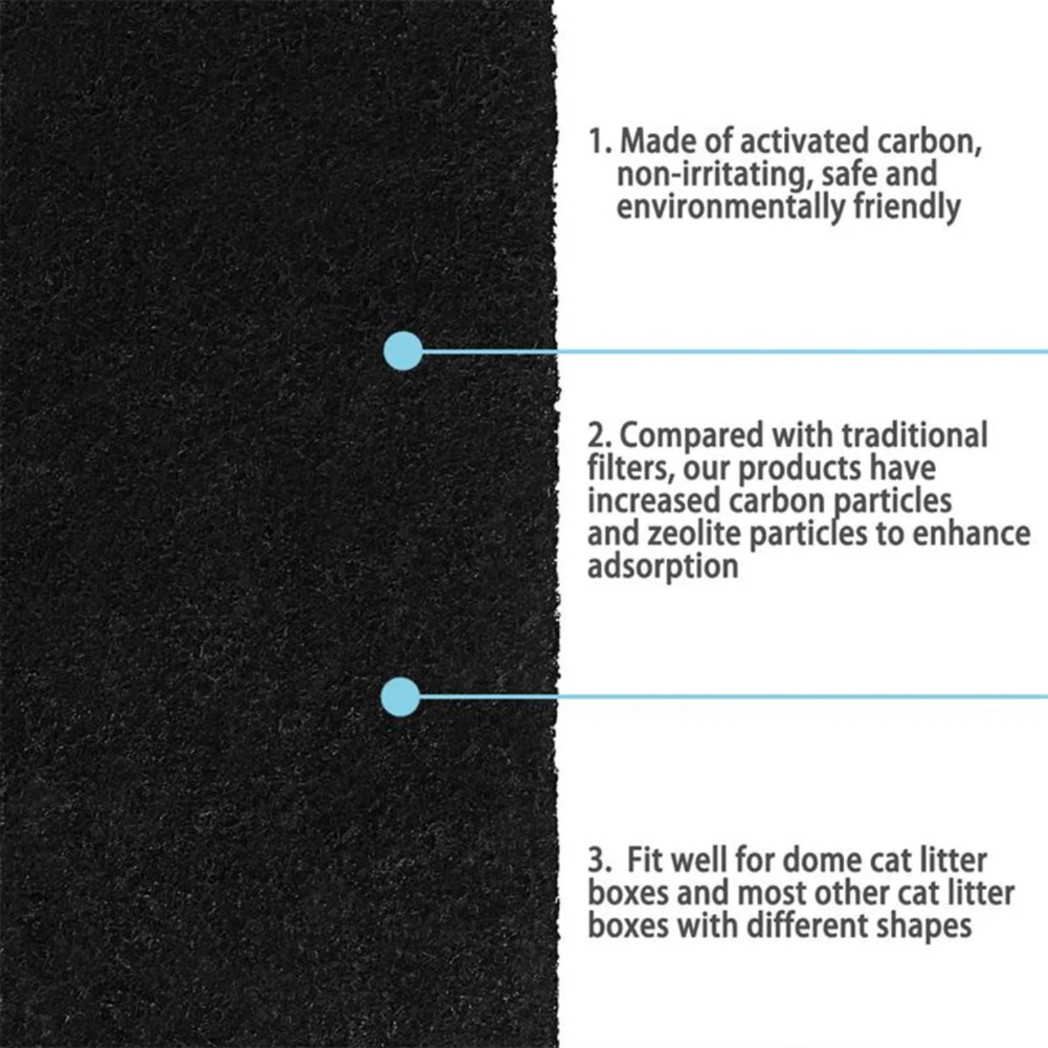 Pet Litter Box 6-Pack Carbon Filters