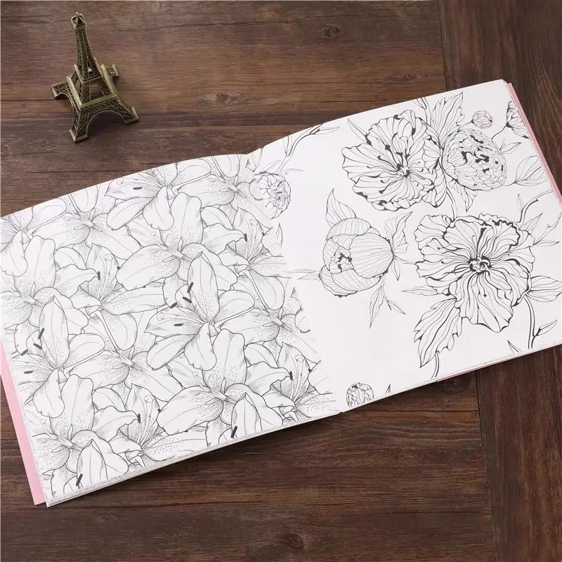 Korea Flower Garden Coloring Book Flower Garden Adult Decompression Flower Flower Graffiti Painting Coloring