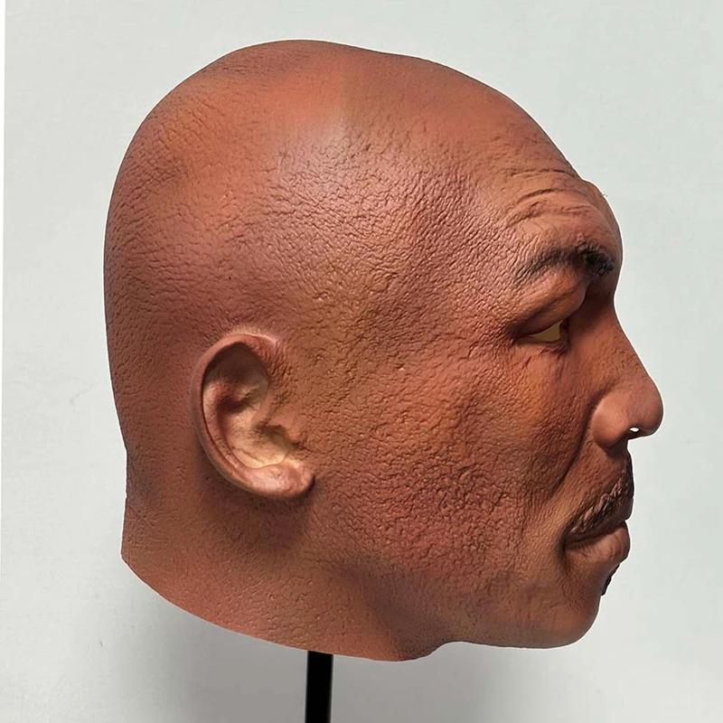 Mike Tyson Latexmaske, Kostüm, Party, Kostümzubehör, Halloween, Boxchampion, Mann, Kopf, Fans, Unterstützung, Cosplay, Erwachsene, Masken – Detail 6