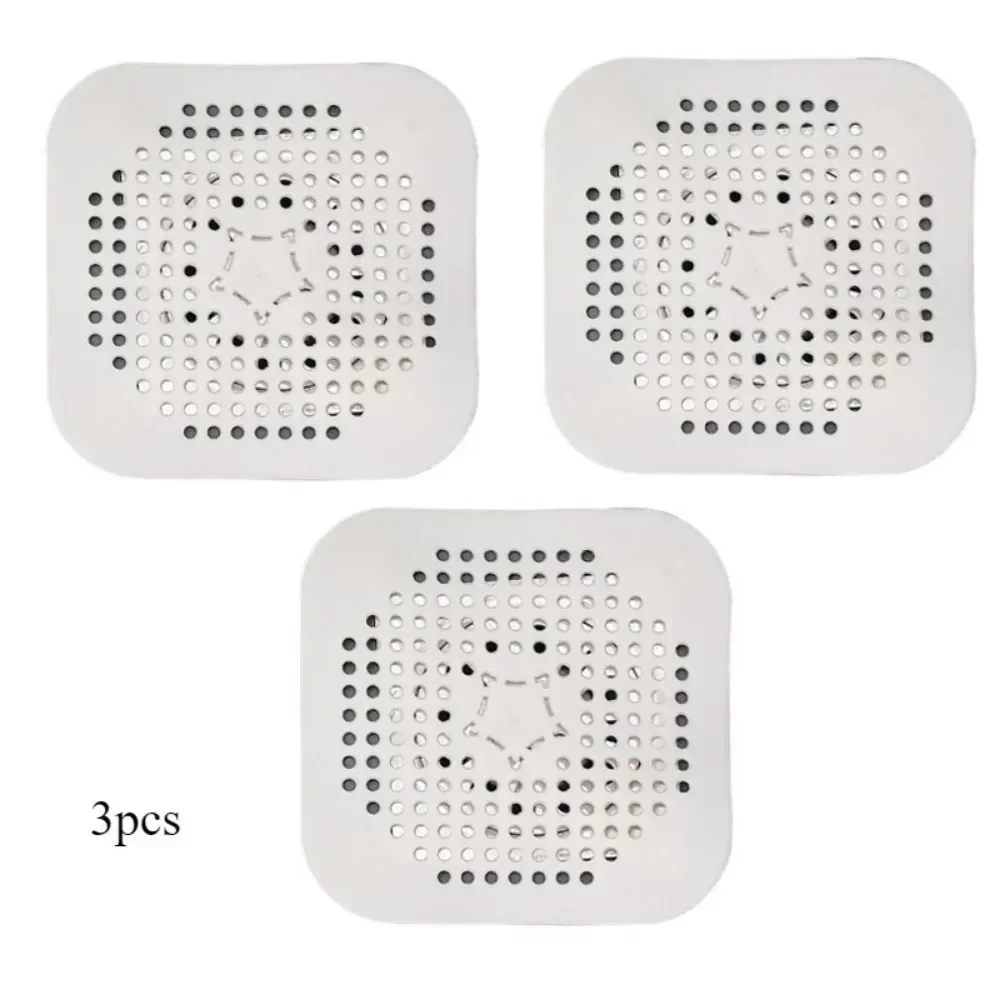 3pcs Drain Hair Catcher Filter Sink Anti-blocking Strainer Bathtub Shower Floor Silicone Stopper Cover Kitchen Bathroom Accessor sink filter shower drain catcher hair drain catcher floor drain hair catcher drain hair catcher