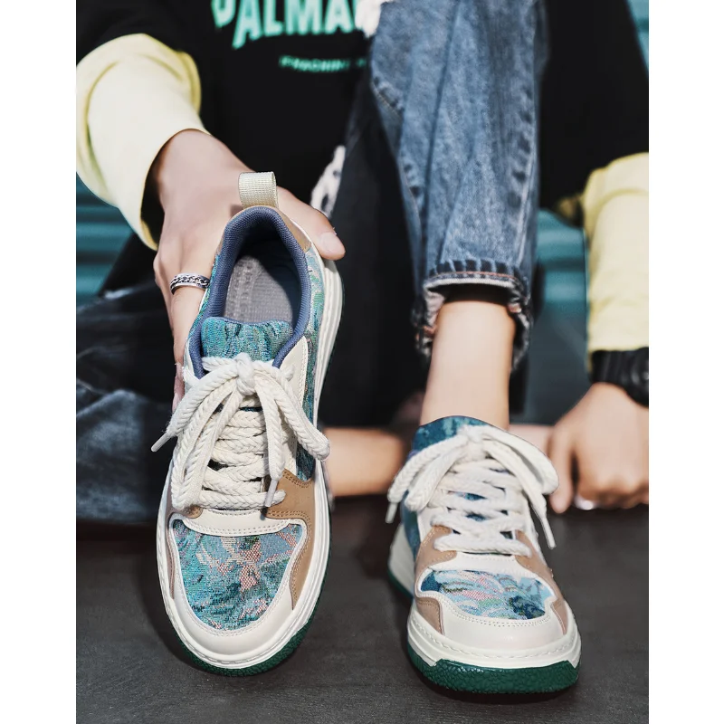 2023 Fashion Flat Shoes Men's Low Top Lightweight Running Shoes Men's High Quality Comfortable Men's Outdoor Sports Shoes