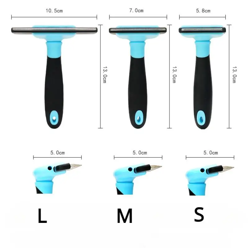 Pet grooming brush pet grooming brush double sided shedding and dematting undercoat rake comb dogs and cats grooming care deshedding tool