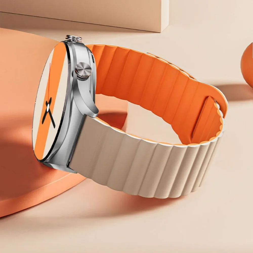 Magnetic Loop Silicone Link Bracelet - Universal Fit 20mm/22mm Watch Strap