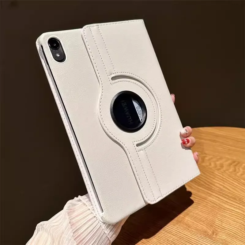 

For Redmi Pad SE 11/10.61 Case Lychee Pattern 360 Rotating Leather Bracket Case For Xiaomi Pad 6 5 Pro Tablet Cover