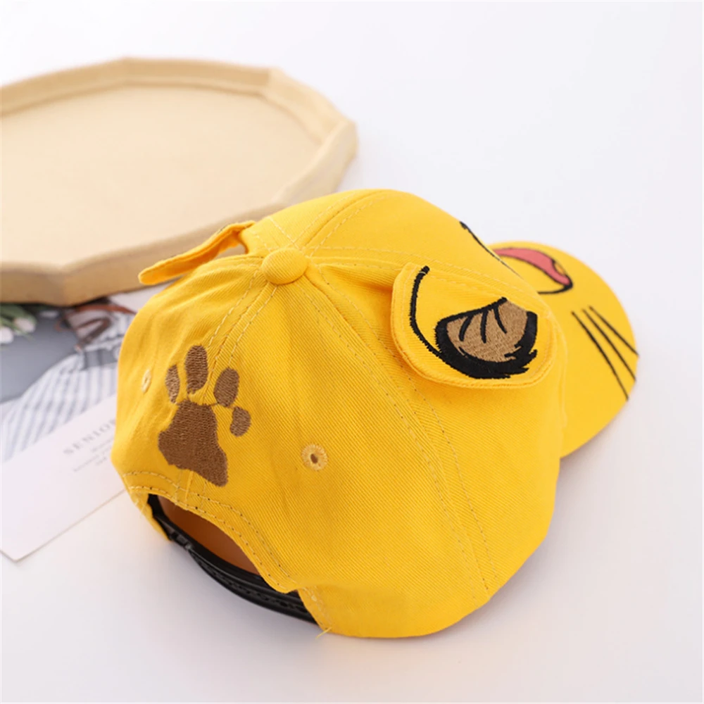 Children's Hat Summer Spring and Autumn Sun Three-Dimensional Cartoon Embroidered Lion Style Baseball Cap fashion baseball cap sun protection hat