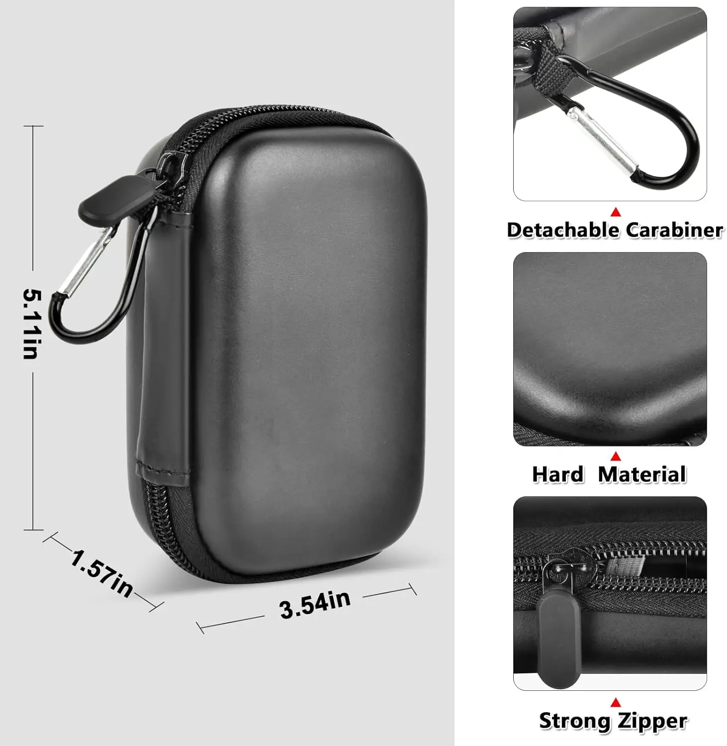 Carrying Case Compatible with Samsung T9 Portable SSD 4TB 2TB 1TB USB External Solid State Hard Fits for USB Cable