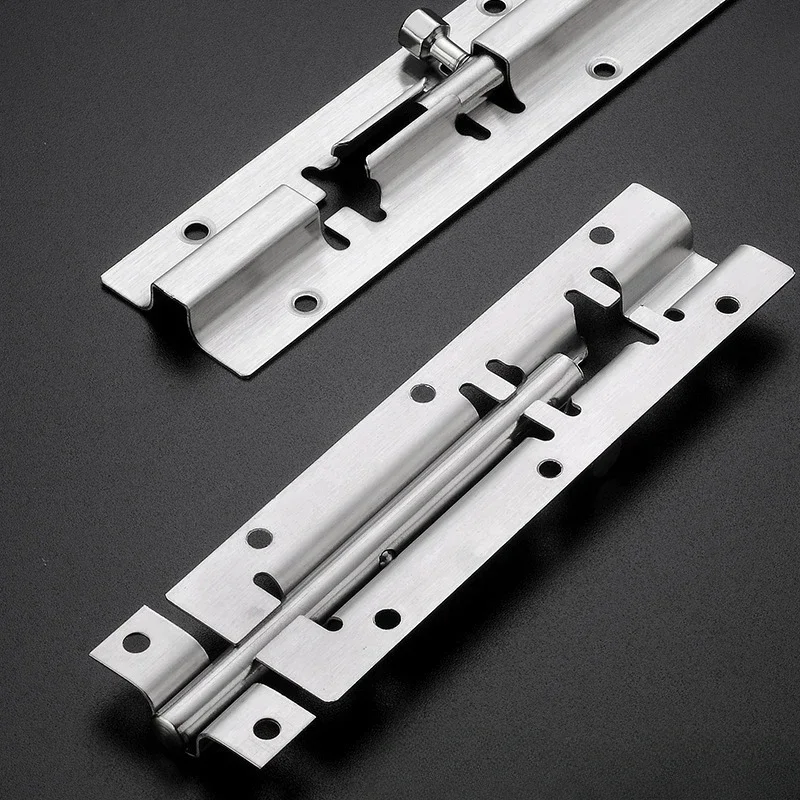 2x Edelstahl Türriegel 4 Zoll - Sicherheitsriegel Mit Vorhängeschloss-Funktion