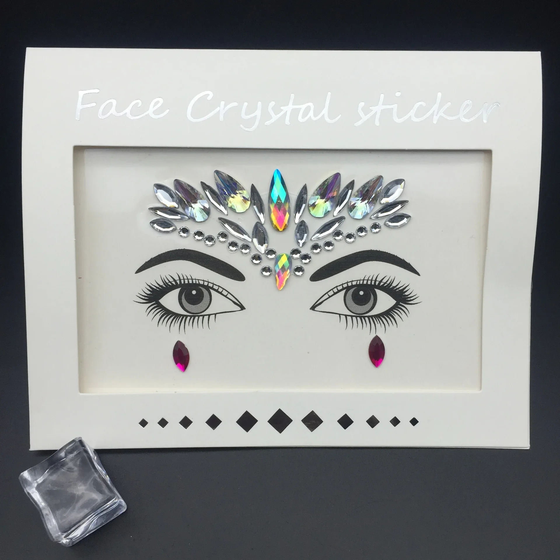 Masquerade Face Decoration DIY Jewelry Acrylic Rhinestone Festival Party Temporary Tattoo Fashion Face Stickers for Women