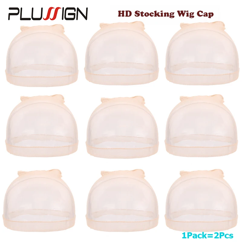 Plussign 12Pcs Hd Wig Cap For Make Natural Hair Style Sheer Wig Caps Hd Stocking Cap For Making Wigs Ventilate Wig Hat Mesh Cap