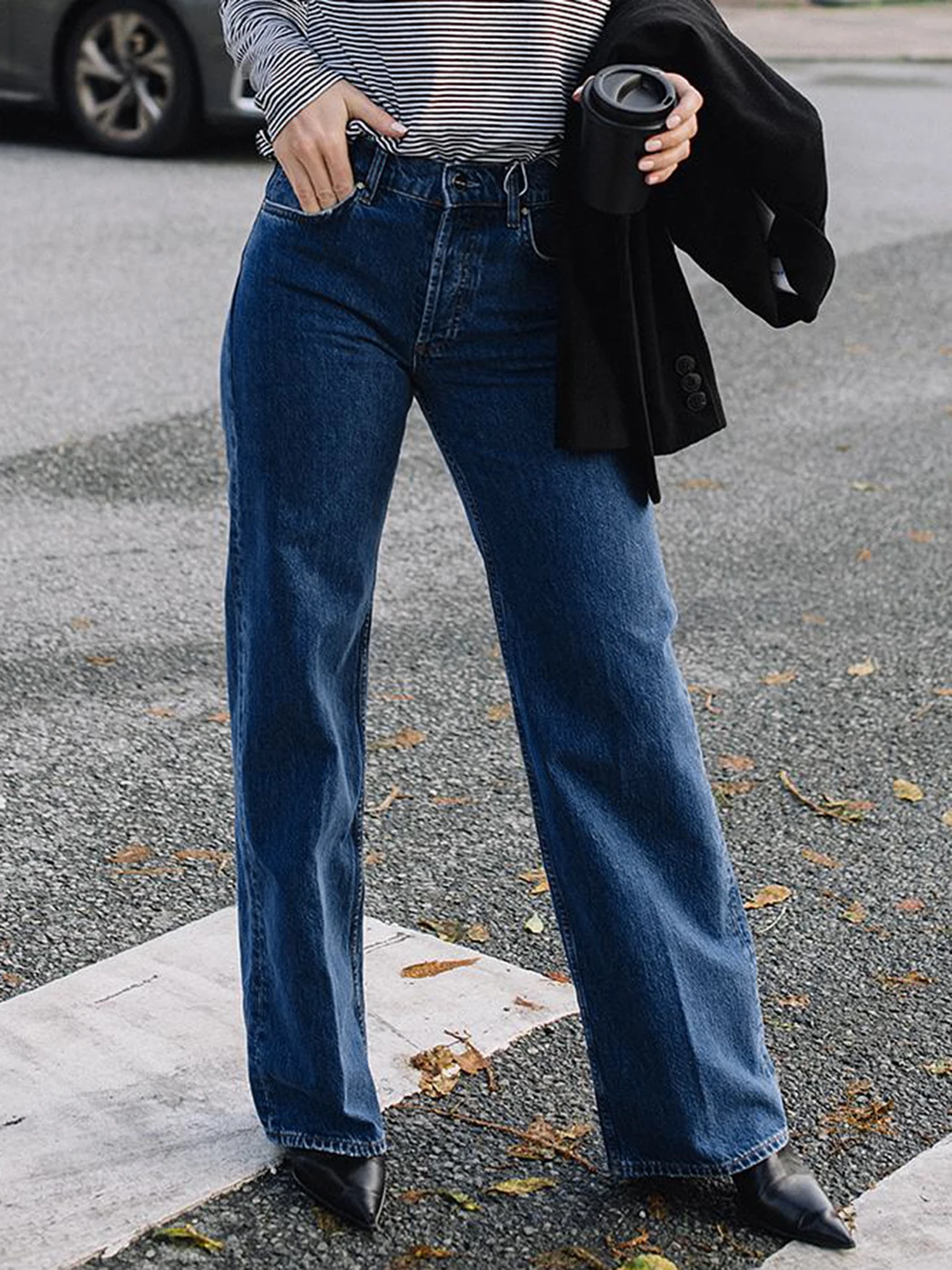 

High Rise Wide Vintage Jeans for Women Autumn Winter Clothes 2023 Cotton Denim Pant Casual Long Jean Trousers Streetwear Female