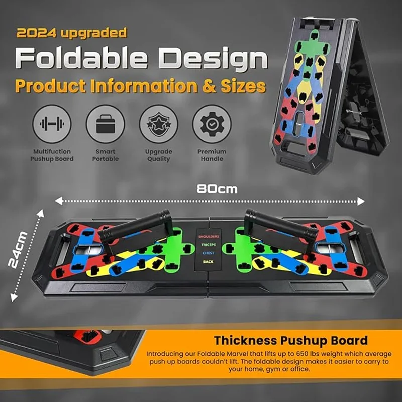 Multifunctional Home Gym Set with Pushup Bar System Fitness Training Push-Up Board