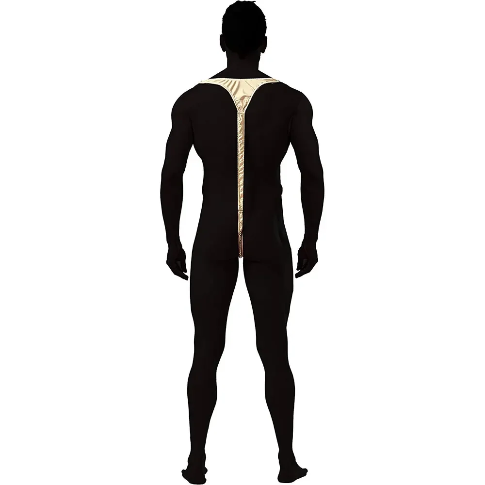Men&rsquo;s Christmas Gag Gift Reindeer Mankini Thong Swimsuit One Piece Swimwear Novelty Bodysuit Underwear with Bells Khaki One Size