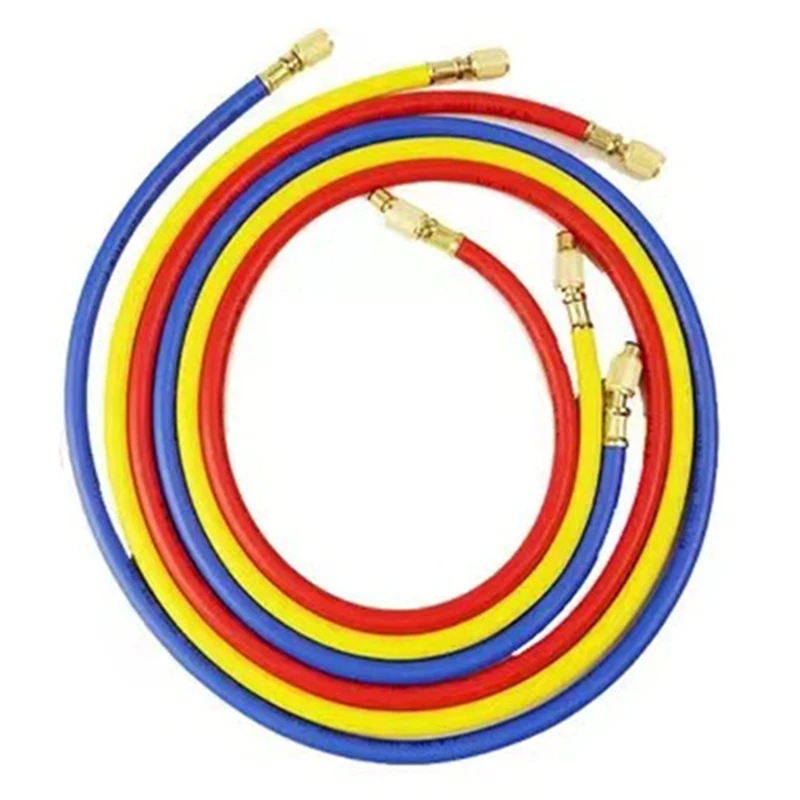R410a 3방향 AC 진단 매니폴드 게이지 세트 (R134A, R410A, R22 호환, 호스 어댑터, 퀵 커플러, 캔 탭 포함)-A09I