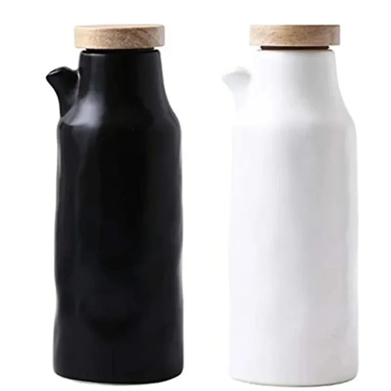 400ml Ceramic Olive Oil Pot Sauce Vinegar Cruet Bottle Liquid Condiment Dispenser Seasoning Can Gravy Boat Kitchen Cooking Tools oil dispenser