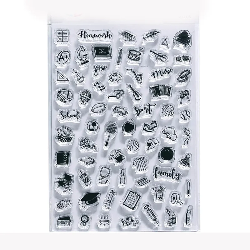 Sport Transparent Silicone Clear Rubber Stamp Cling Diary Scrapbooking DIY