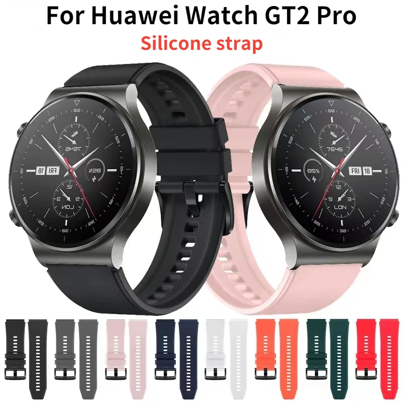 Silikonarmband für Huawei Uhr GT/GT2 Pro 46 mm 42 mm Samsung Uhr 3 4 5 Smart Watch Weiches Ersatzarmband für Amazfit GTR_voghion.com
