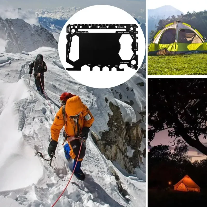 

1 Pc Multi Tool Card 46 in 1 Pocket EDC Tool Outdoor Camping Multitool Accessories Stainless Steel Perfect for Men Father Gifts