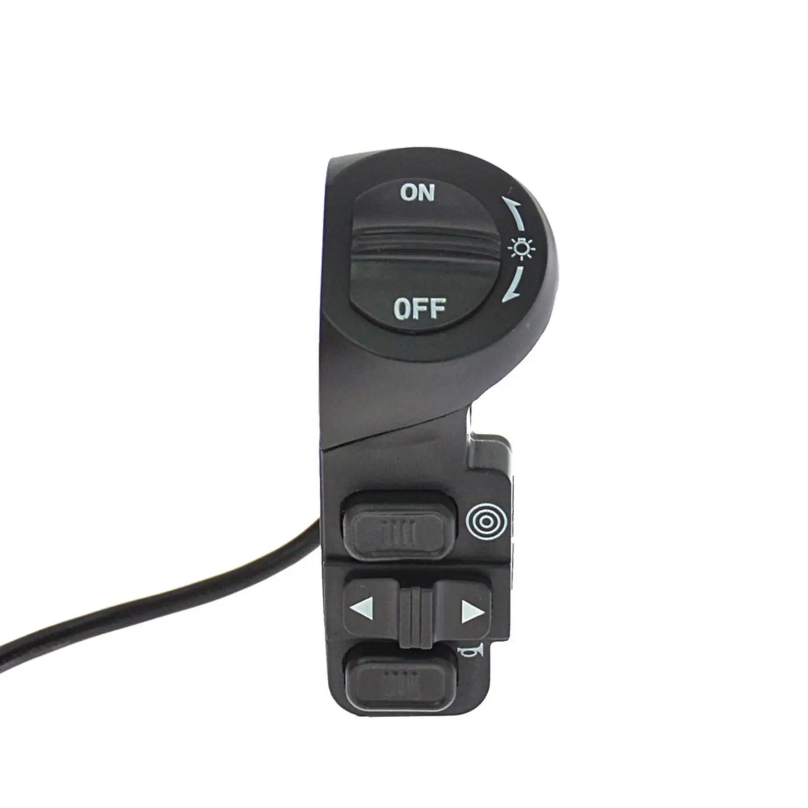

3 in 1 Bike Switch Head Handlebar Grip Control Easy Installation Durable Turning Trumpet Switch for Mountain Bike