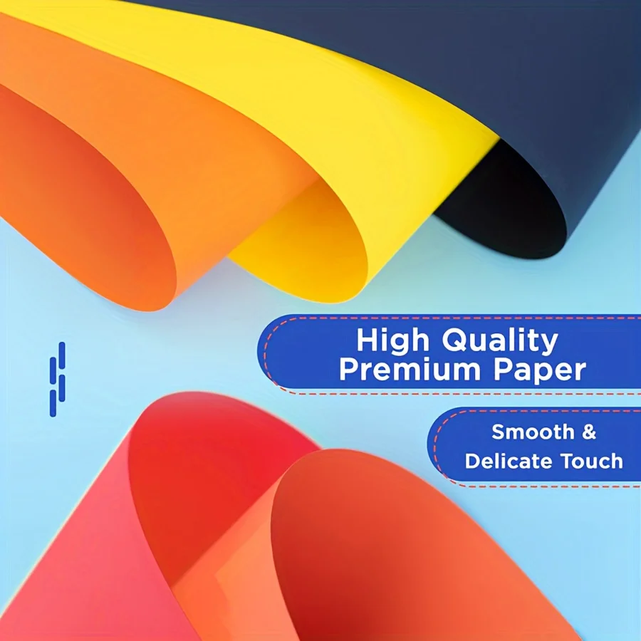 100 sheets of color A4 paper, DIY craft origami, for color printing paper, DIY arts and crafts paper cutting - 3