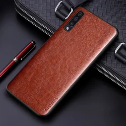 Premium PU Leather Case with Elegant Solid Color Design for Samsung Galaxy Series (Brown)