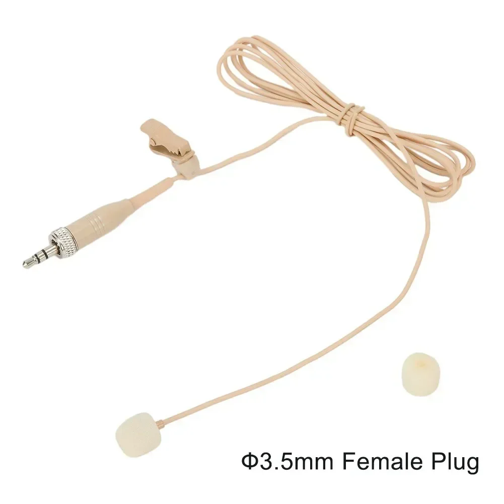 이중 귀고리가 있는 마이크 옷깃 클립 마이크 무지향성 콘덴서 3.5mm 3핀 4핀 XLR For-Sennheiser For-Shure