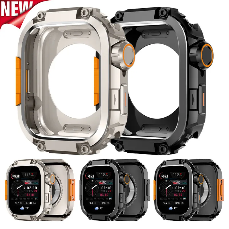 Premium Metal Alloy Protective Case for Apple Watch - Anti-Fall Frame Protector