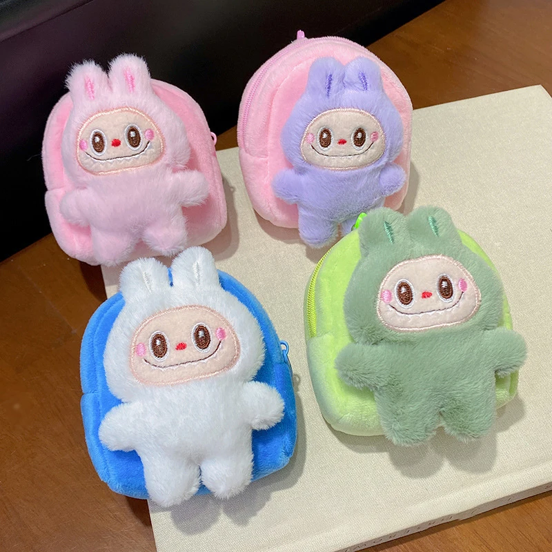 Key Case Coin Purse Coin Wallet Toy Storage Case Earbuds Storage Bag Labubu The Monsters Kawai Keychain Wallet Coin Purse Earphone Organizer Data Cable Organizer Bag Key Ring Gifts