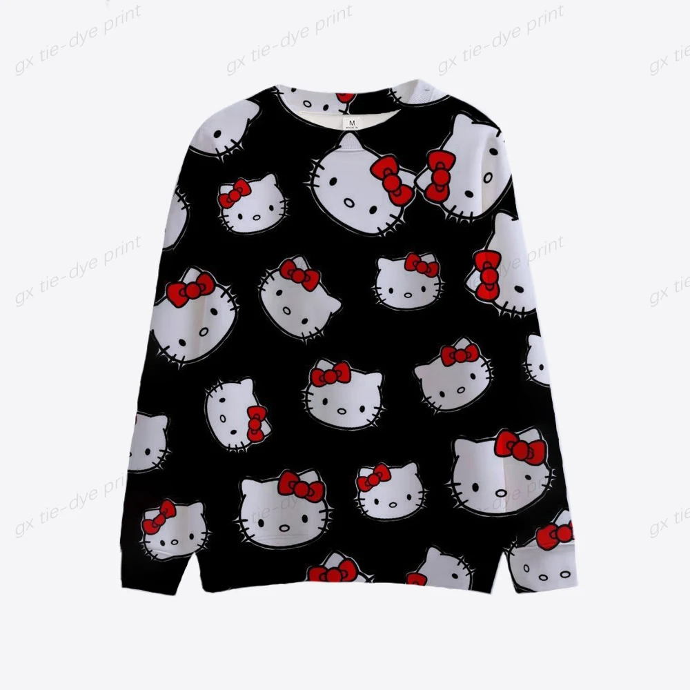 

Pullovers Womens Japan Anime Hello Kitty 2023 Clothing Ladies Spring Autumn Winter Hoodies Woman Female O-neck Casual Sweatshirt