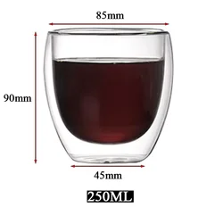 Heat Resistant Glass Teapot with Stainless Steel Infuser and Clear Filter Baskets (250ml - 1pcs)